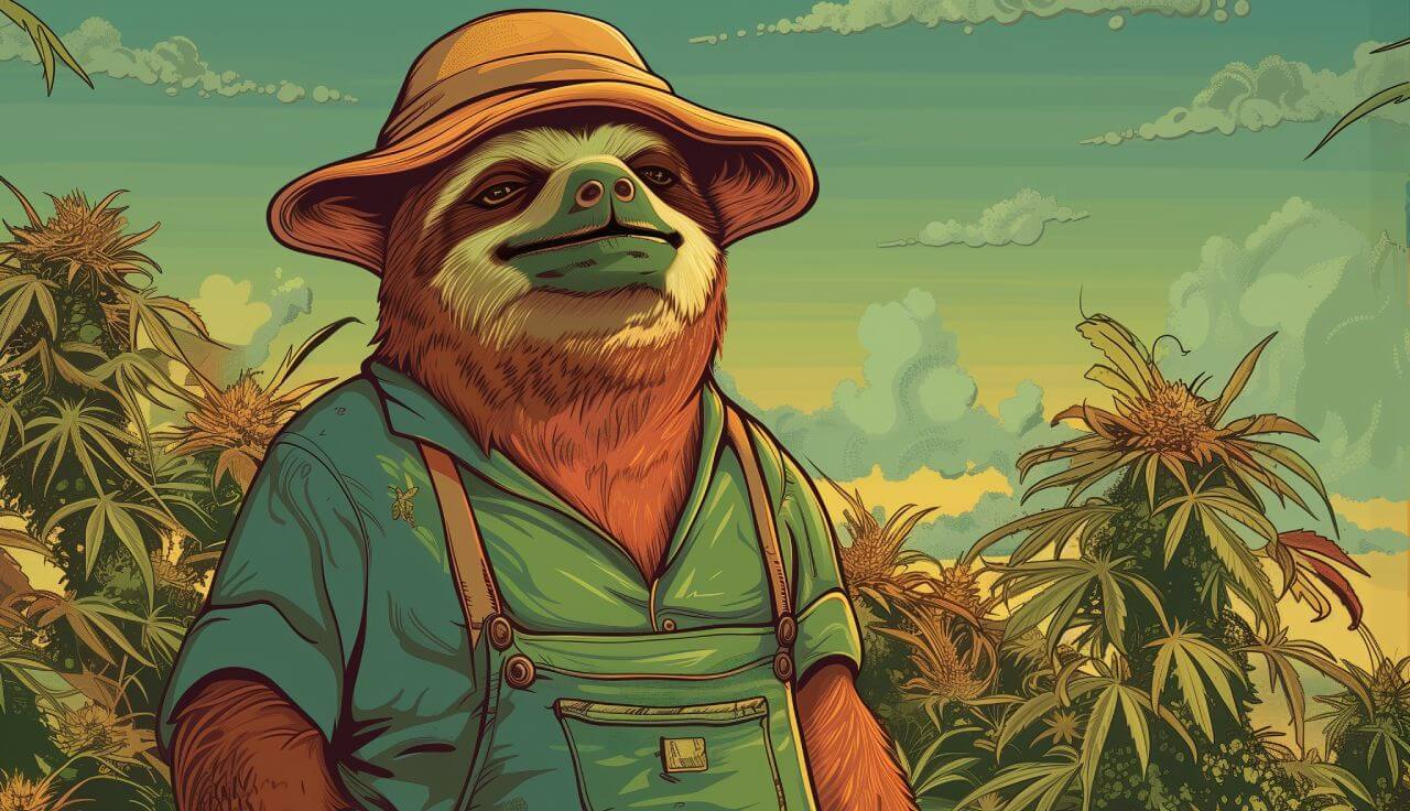 Funny sloth cannabis